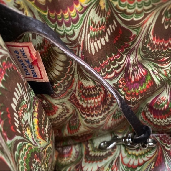 Dooney & Bourke Brown Pebbled Leather Top Handle Satchel Bag - Picture 7 of 13